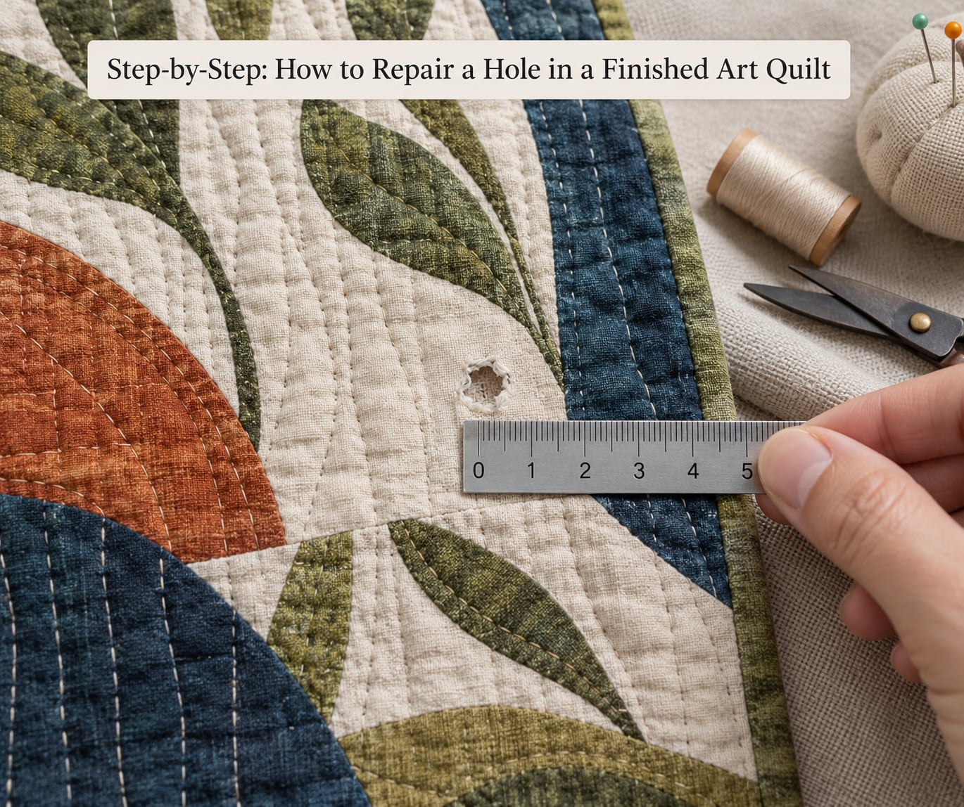 Step-by-Step: How to Repair a Hole in a Finished Art Quilt