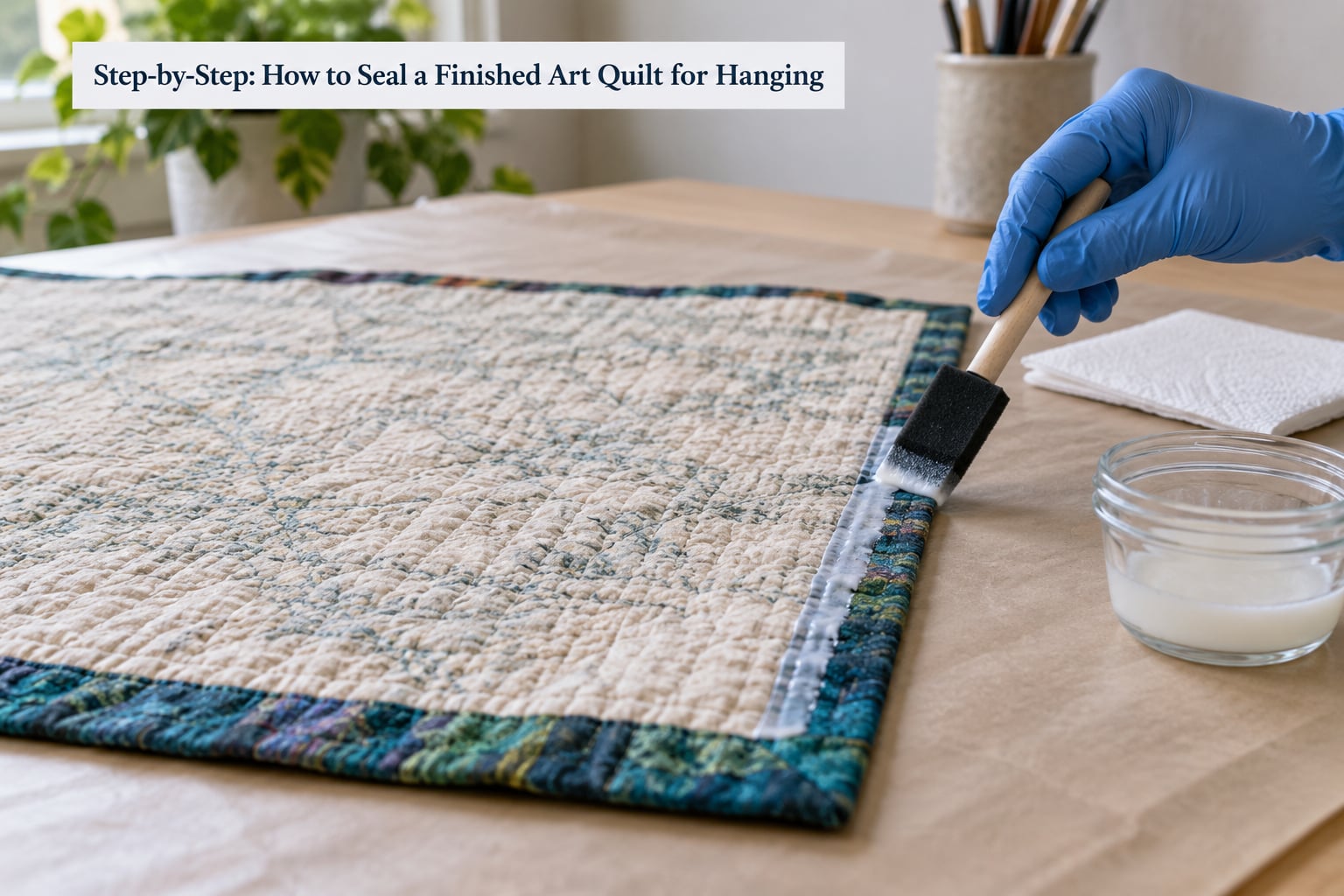 Step-by-Step: How to Seal a Finished Art Quilt for Hanging