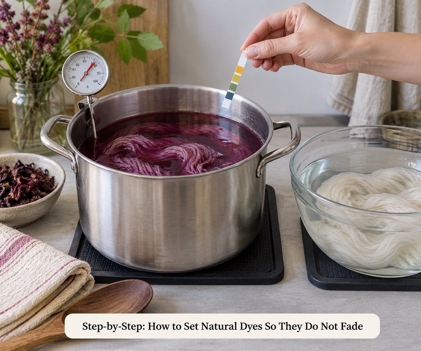 Step-by-Step: How to Set Natural Dyes So They Do Not Fade