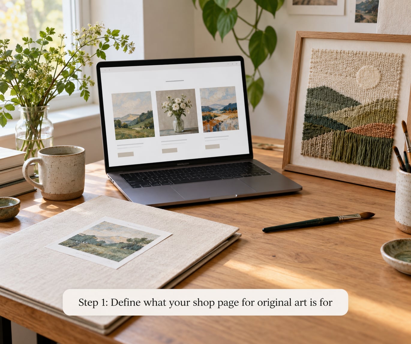 Step 1: Define what your shop page for original art is for