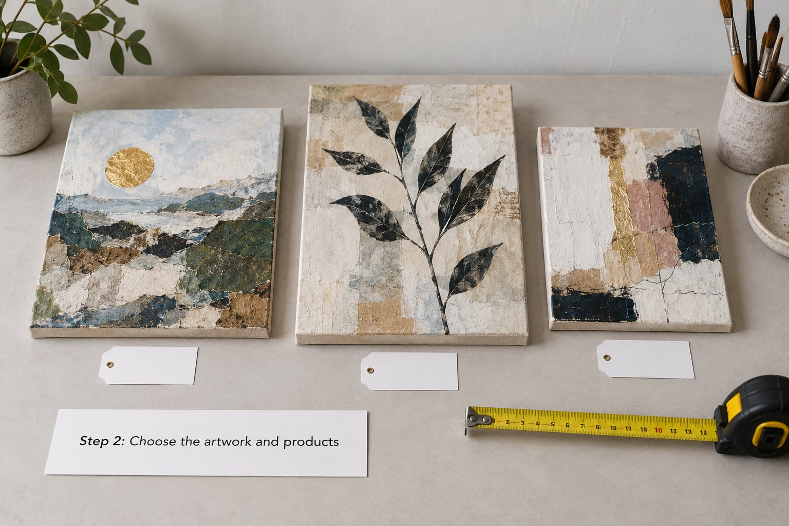 Step 2: Choose the artwork and products