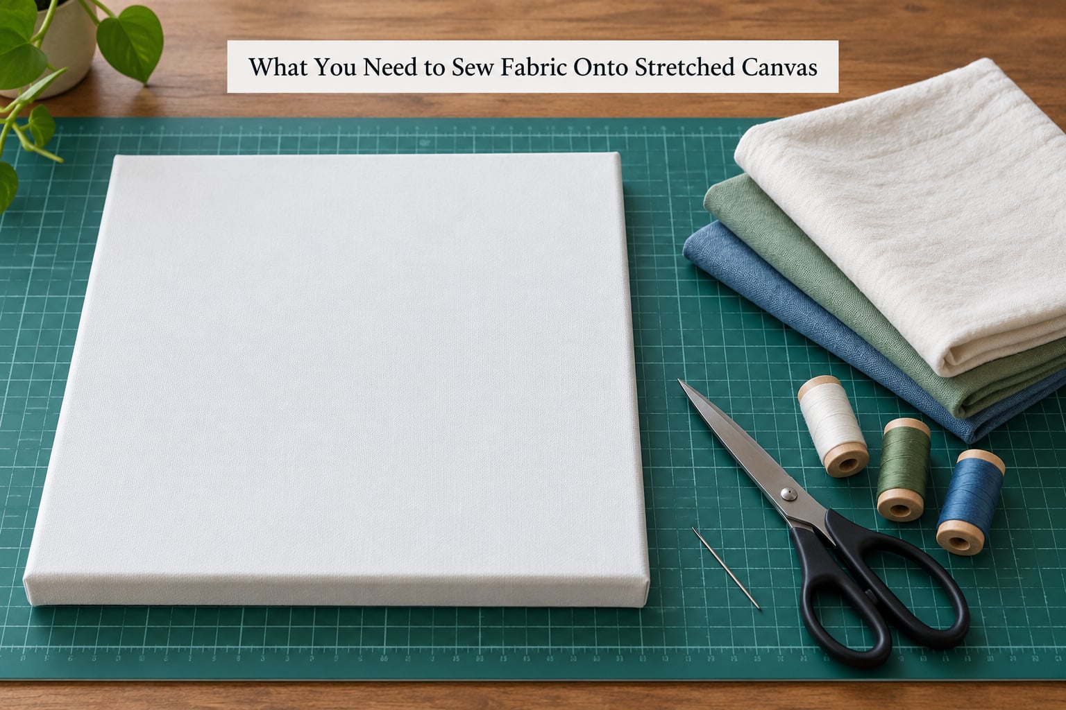 What You Need to Sew Fabric Onto Stretched Canvas