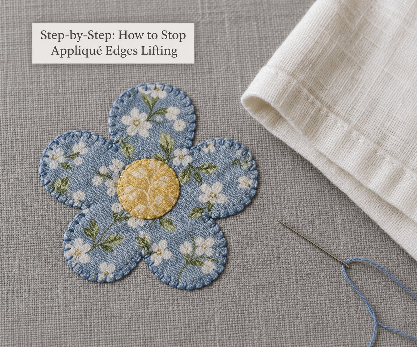 Step-by-Step: How to Stop Appliqué Edges Lifting