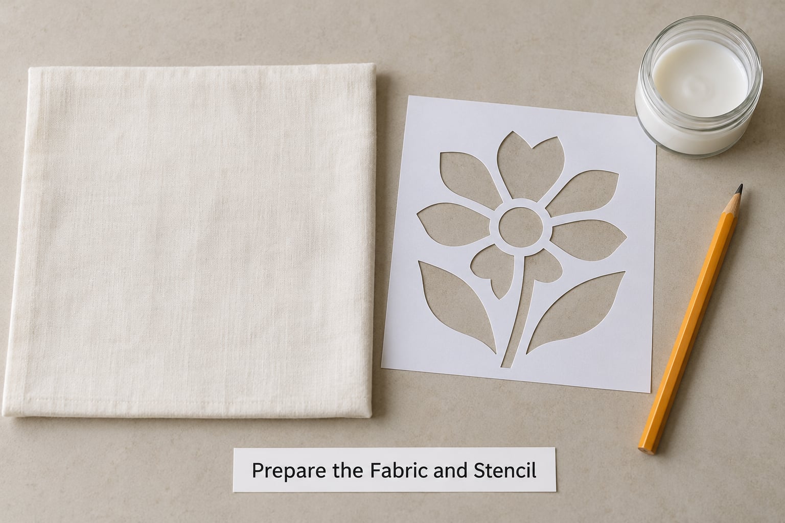 Prepare the Fabric and Stencil