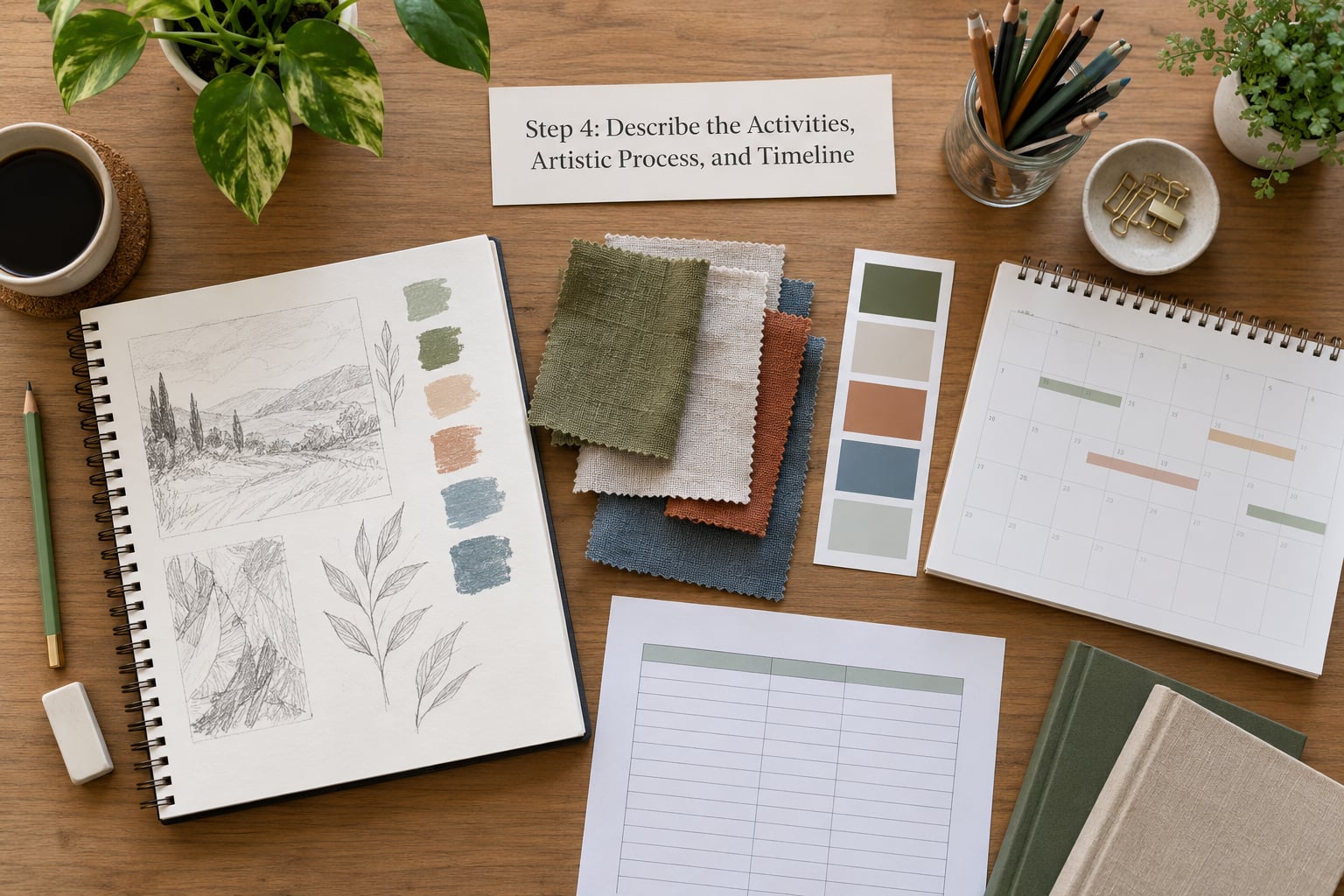 Step 4: Describe the Activities, Artistic Process, and Timeline